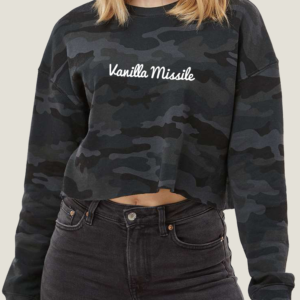 Vanilla Missile Ladies Crop Sweatshirt Camo